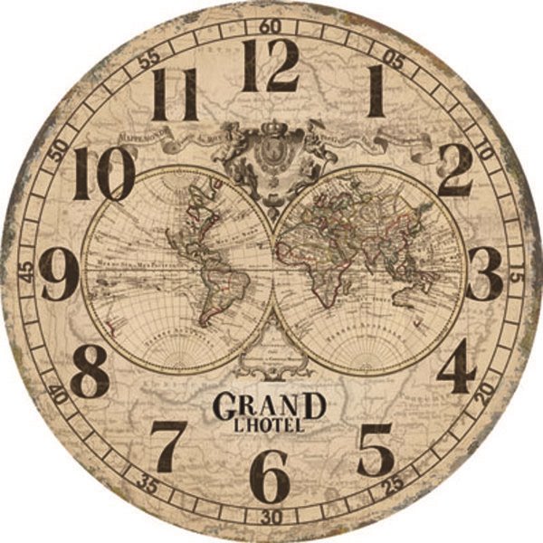 Orologio muro carta geografica          cm 30 xtra
