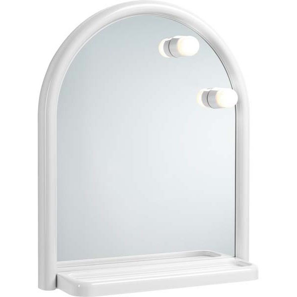 Specchio arco bianco mensola fare.cm 53x63 mosaico