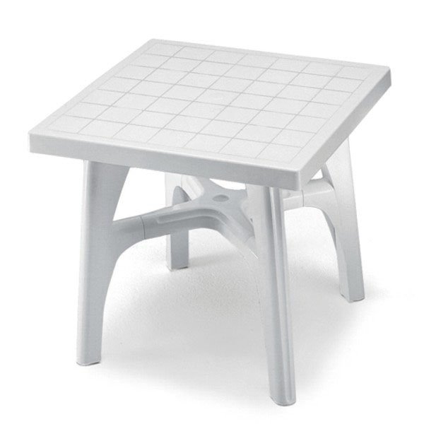 Tavolo resina quadromax bianco    80x 80 1015 scab