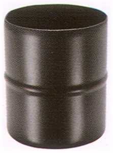 Raccordo m-m per stufa pellets lamiera porcellanata nera spessore 1,2 mm.h 13 cm.