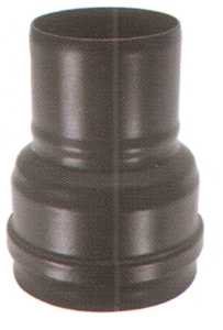 Riduzione lamiera porcellanata nera spessore 1,2 mm.per tubi pellets