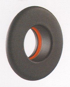 Rosone per stufa a pellets lamiera porcellanata nera spessore 1,2 mm.