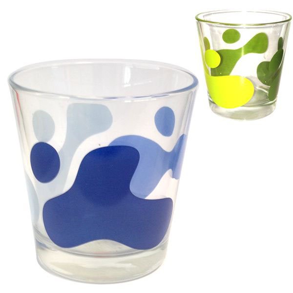 Bicchiere gocce acqua azzurro cc 240 pz.3 bormioli
